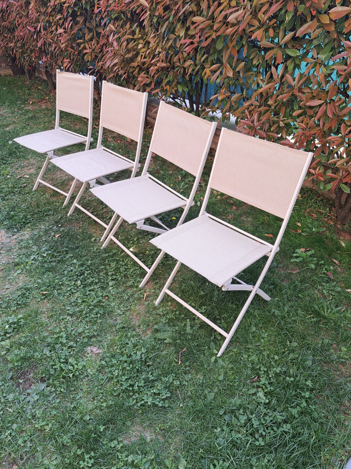 Sedia da giardino con braccioli Piazza beige