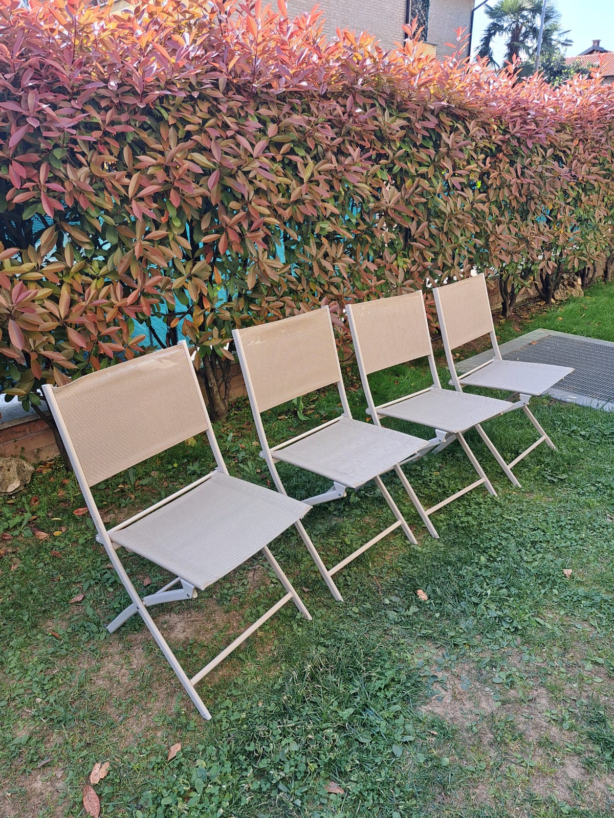 Sedia da giardino con braccioli Piazza beige