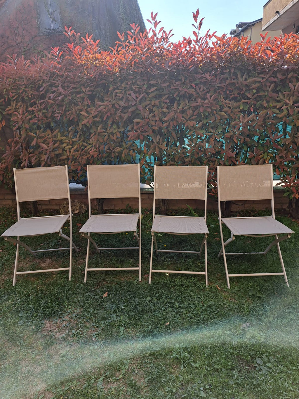 Sedia da giardino con braccioli Piazza beige